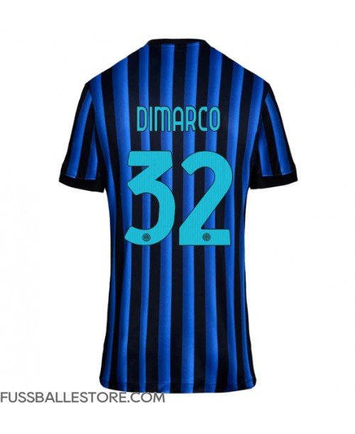 Günstige Inter Milan Federico Dimarco #32 Heimtrikot Damen 2025-26 Kurzarm Günstige Inter Milan Federico Dimarco #32 Heimtrikot Damen 2025-26 Kurzarm